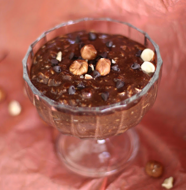 Healthy Nutella Overnight Dessert Oats - Desserts with Benefits