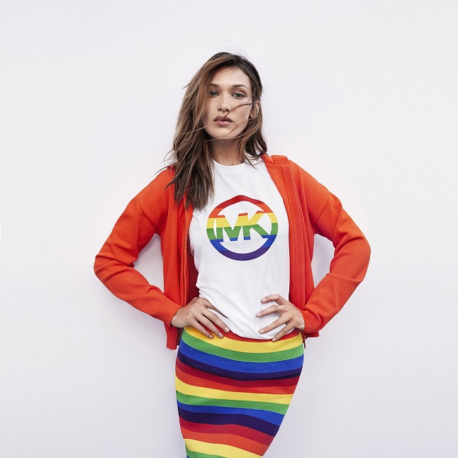 michael kors rainbow t shirt