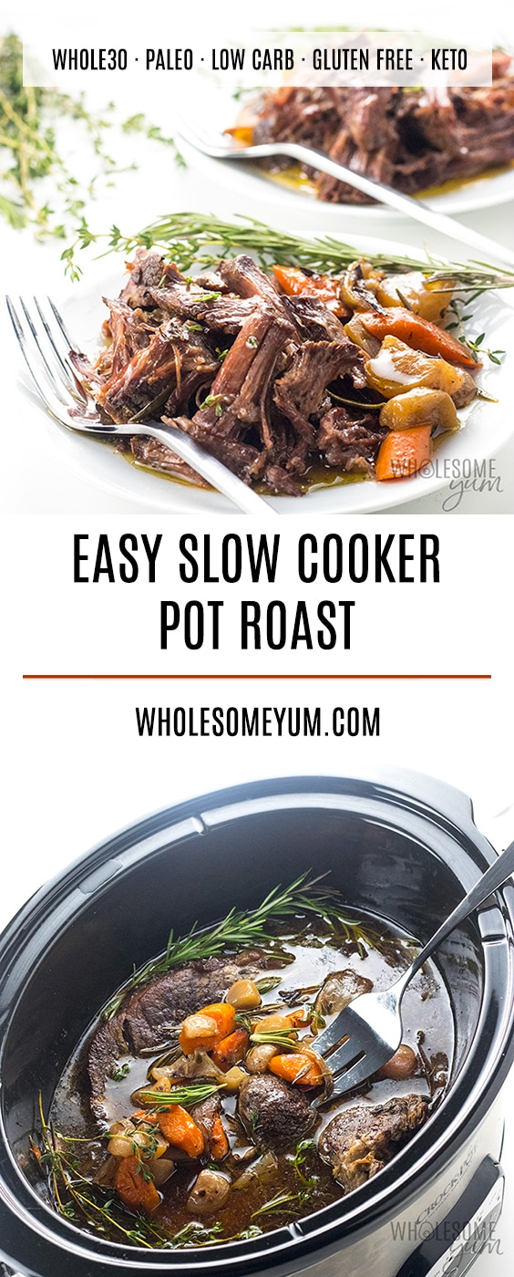 Keto Low Carb Pot Roast Slow Cooker Recipe