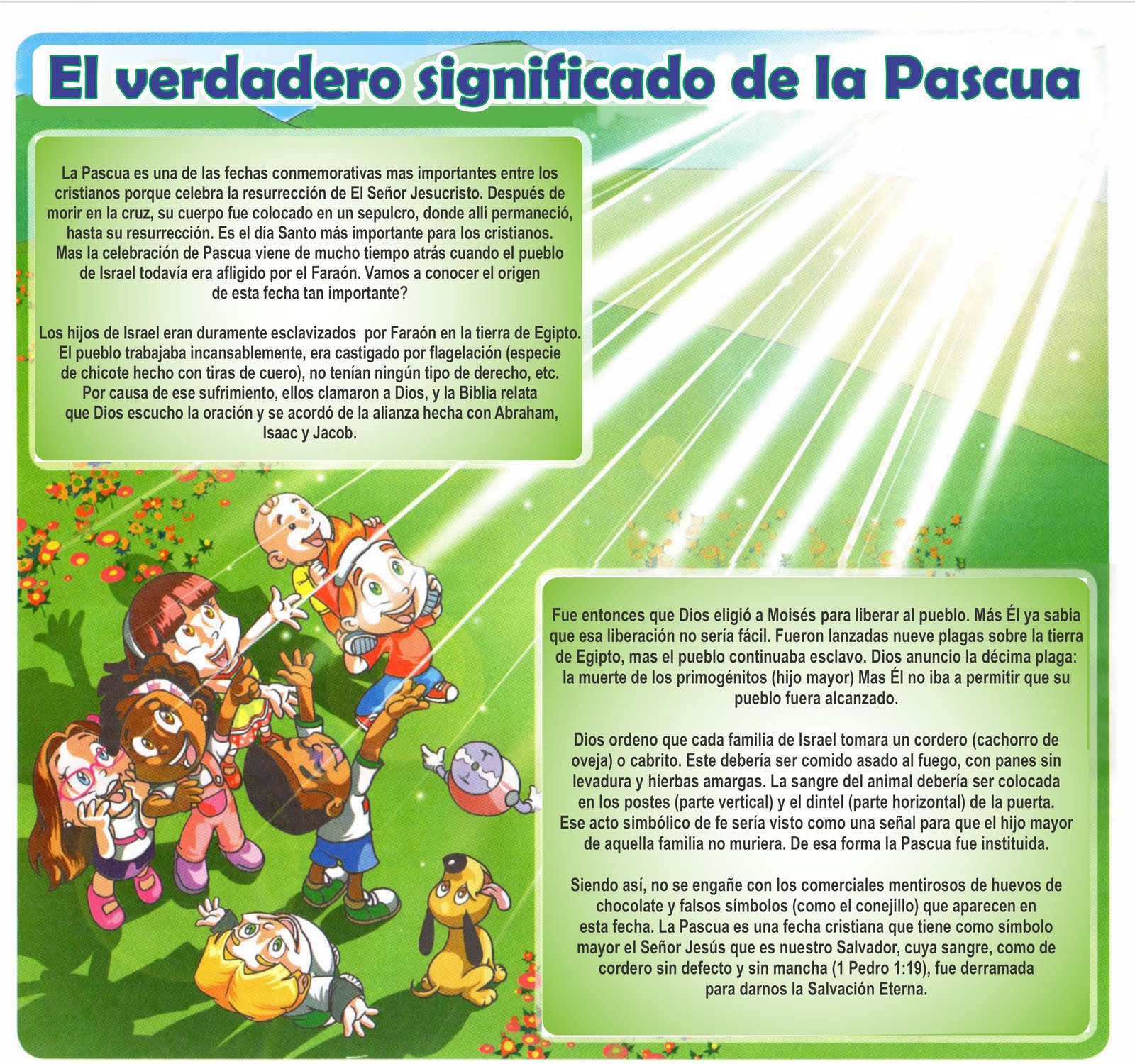 El verdadero significado de la Pascua Escuelita Biblica Infantil