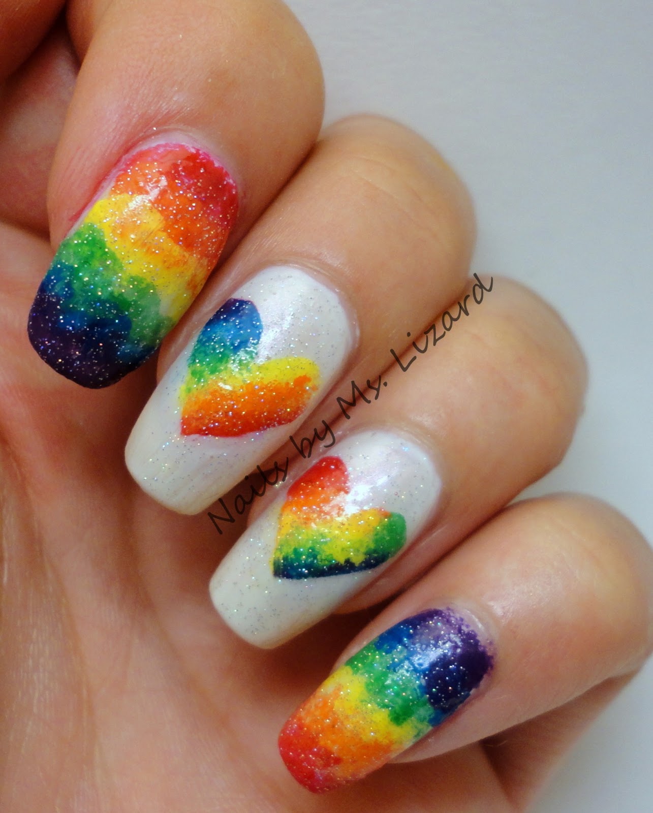 Nails By Ms Lizard Rainbow Nails For Pride Weekend
