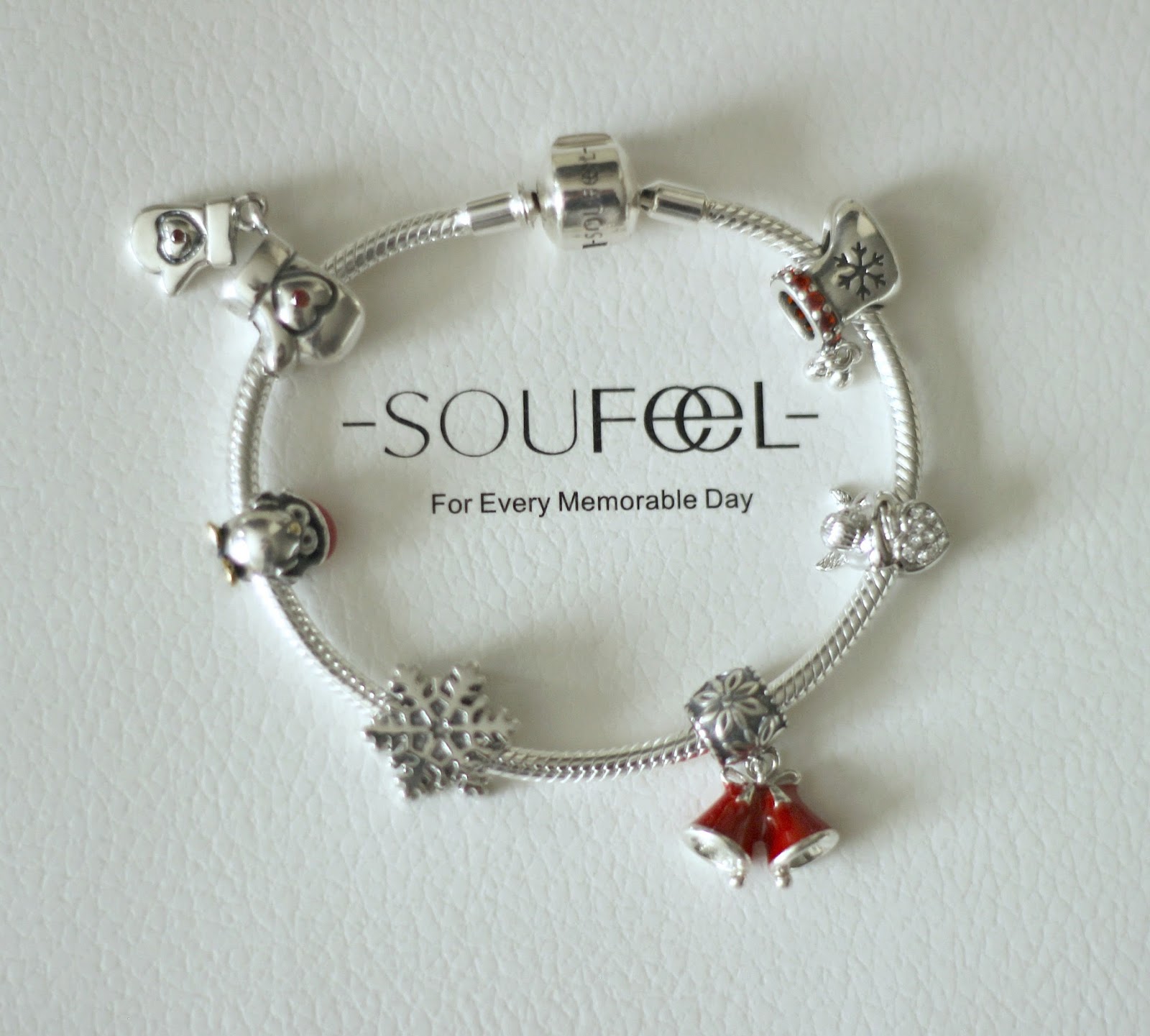 SOUFEEL Jewelry 925 Sterling Silver Christmas Charm Bracelet The