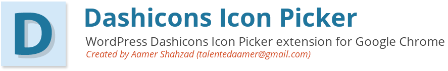 WordPress Dashicons Icon Picker Extension for Chrome