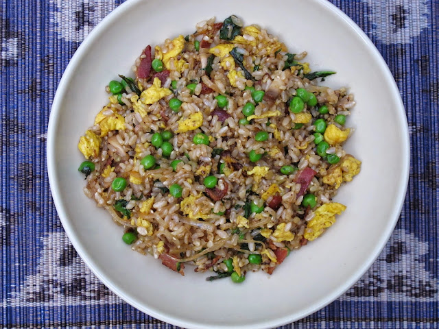 Spring Vegetable, Bacon, and Egg Fried Rice