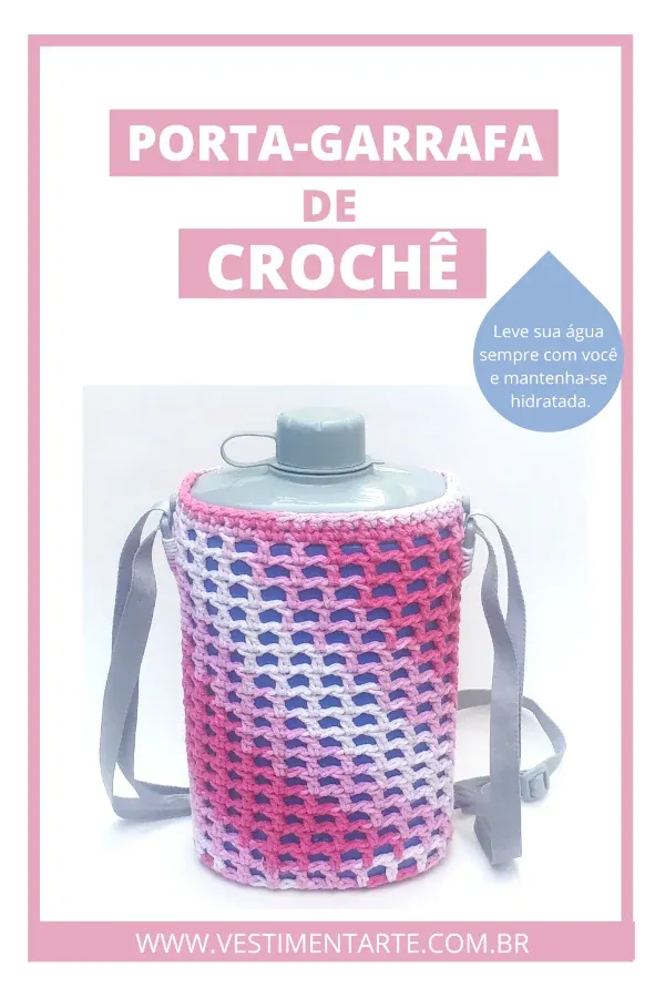 capa porta garrafa de croche como fazer