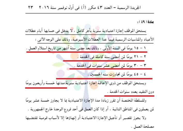 الاجازات الاعتيادية وكيفية التقدم بطلب الإجازة