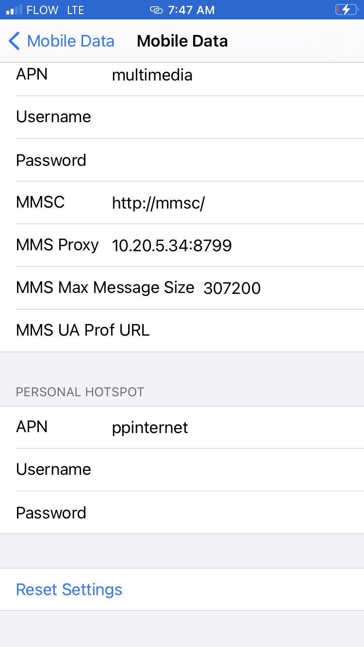 When enabling data tethering (personal hotspot) on iPhone using LIME
