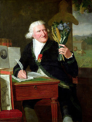 Antoine-Augustin Parmentier holding potato flowers