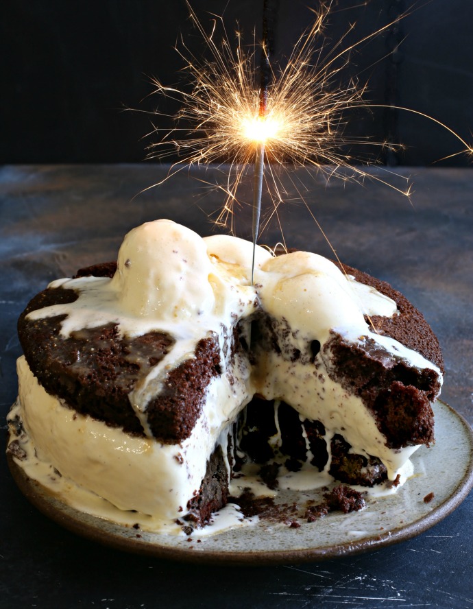 Hungry Couple Ice Cream Cake with Peanut Butter Crunchies