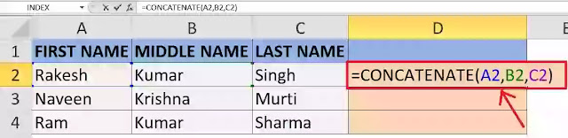 how to use concatenate function in excel in hindi,concatenate function in excel in hindi, concatenate function in excel example