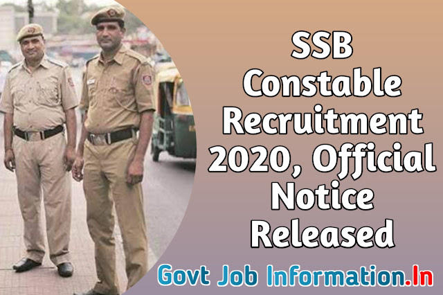 SSB Constable Recruitment 2020