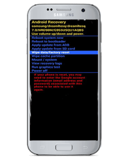 cara reset hp samsung