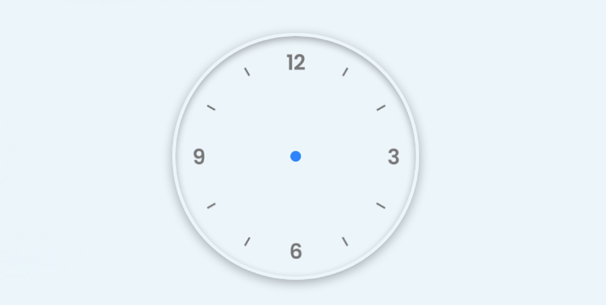 created a circular point in the middle of this JavaScript analog clock