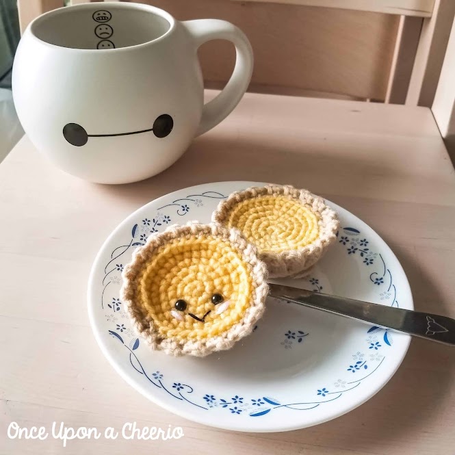 Hong Kong Egg Tart Play Food Amigurumi FREE Crochet Pattern Hong Kong Egg Tart Play Food Amigurumi FREE Crochet Pattern