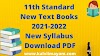 11th Standard New Text Books 2021-2022