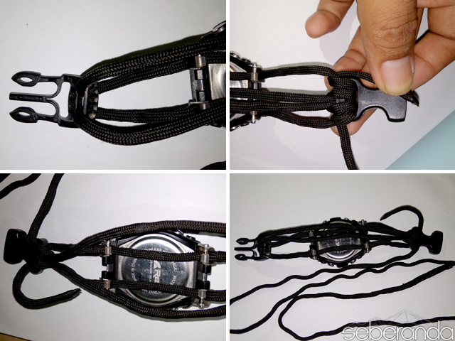 tali gelang strap jam tangan watch paracord diy survival bushcraft pendaki pendakian