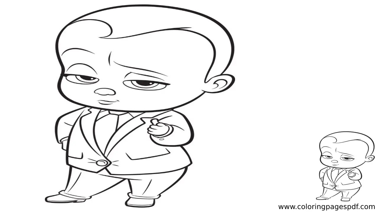 Coloring Page Of Baby Boss