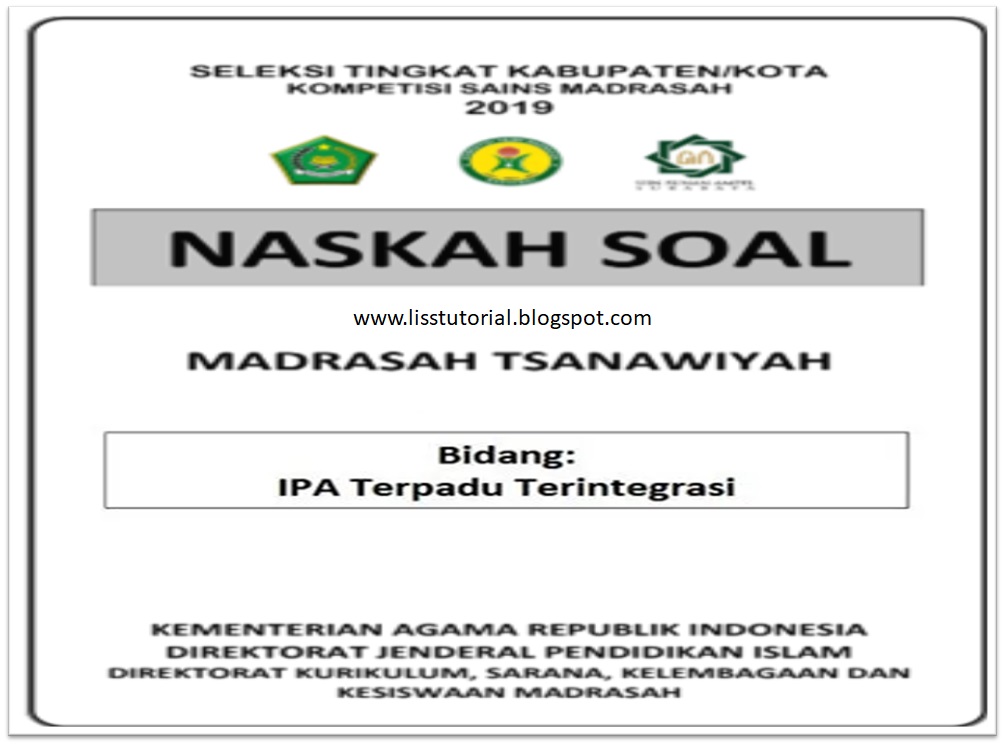 Contoh Soal KSMO IPA MTs Tingkat Kabupaten - Ruang Pendidikanku