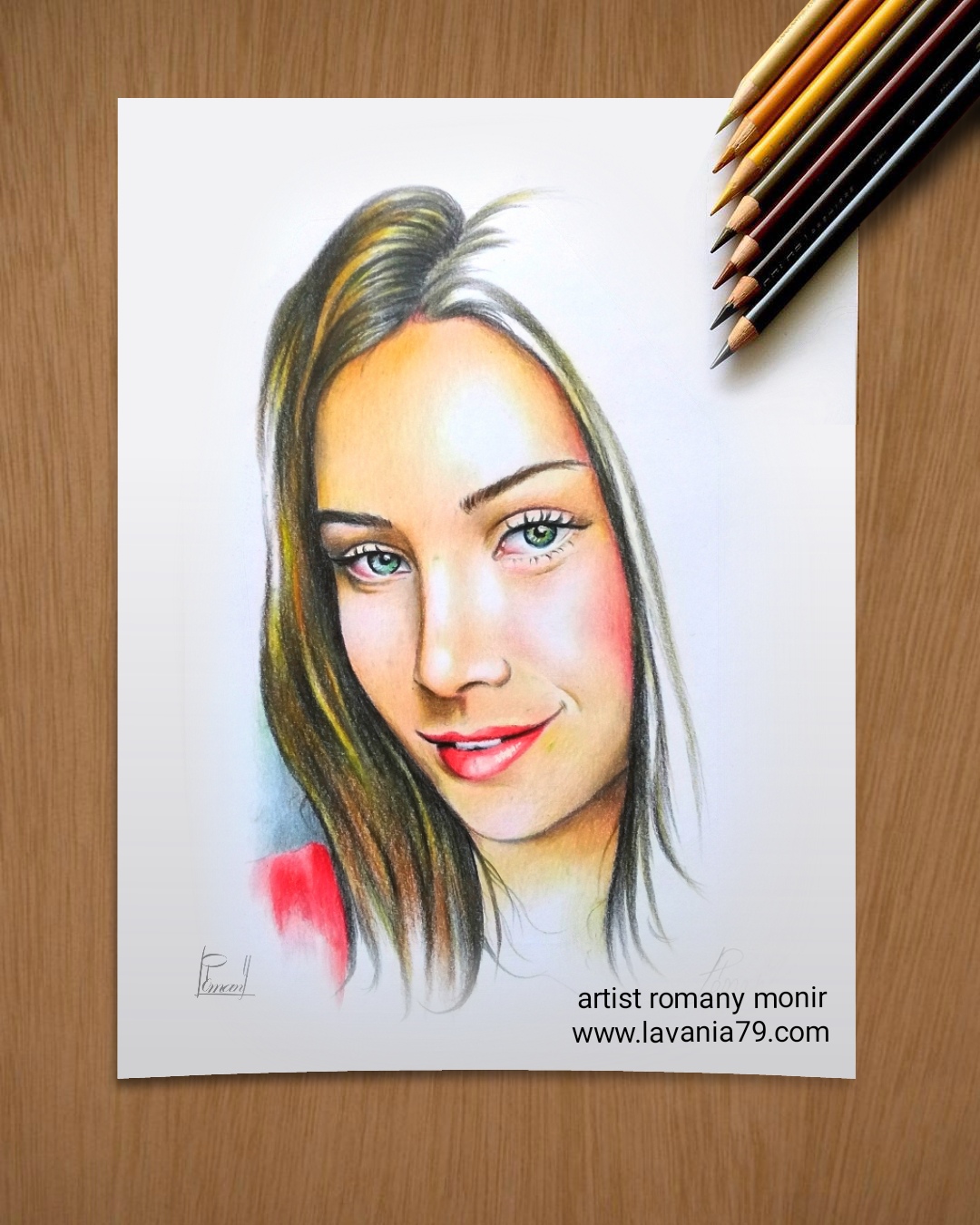 اوردر رسم بورتريه بالالوان الخشبية Lavania 79