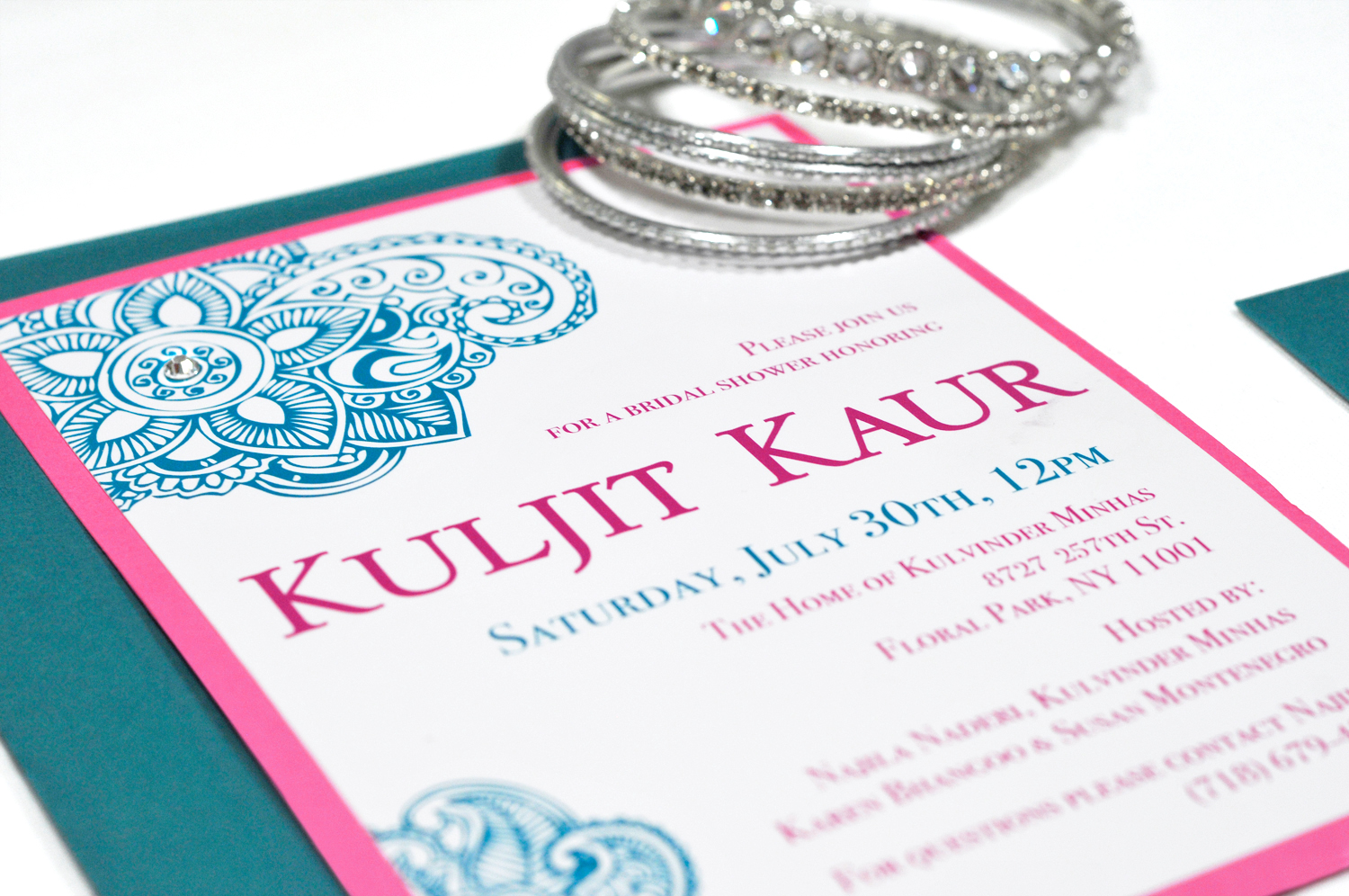 Indian Bridal Shower Adori Designs Custom Wedding Invitations And Indian Bridal Shower Invitation
