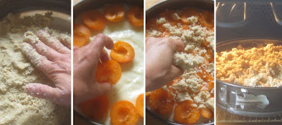 Zubereitung Aprikosen-Streusel-Kuchen