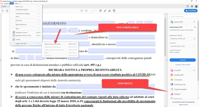 apertura di file PDF in adobe reader apertura di file PDF in adobe reader
