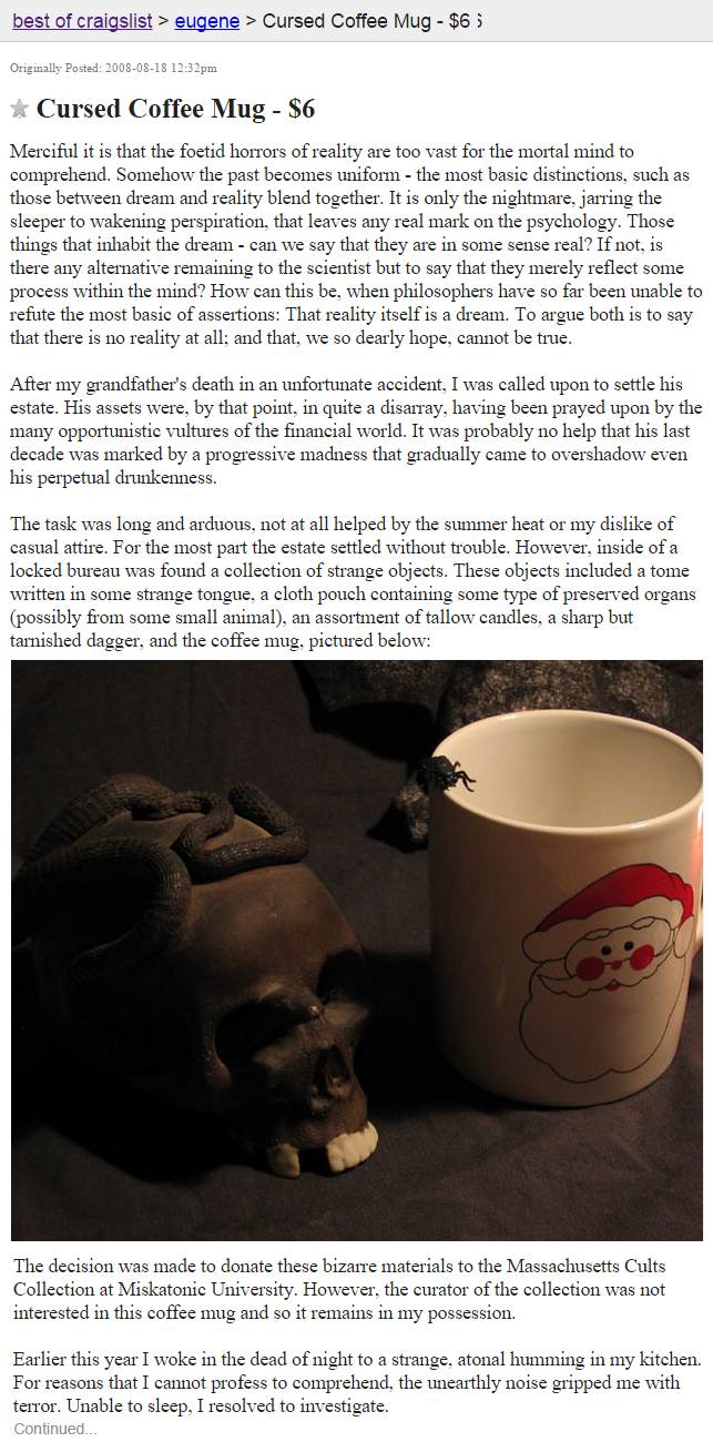 HALLOWEEN COUNTDOWN: Craigslist's 13 Most Haunted ...