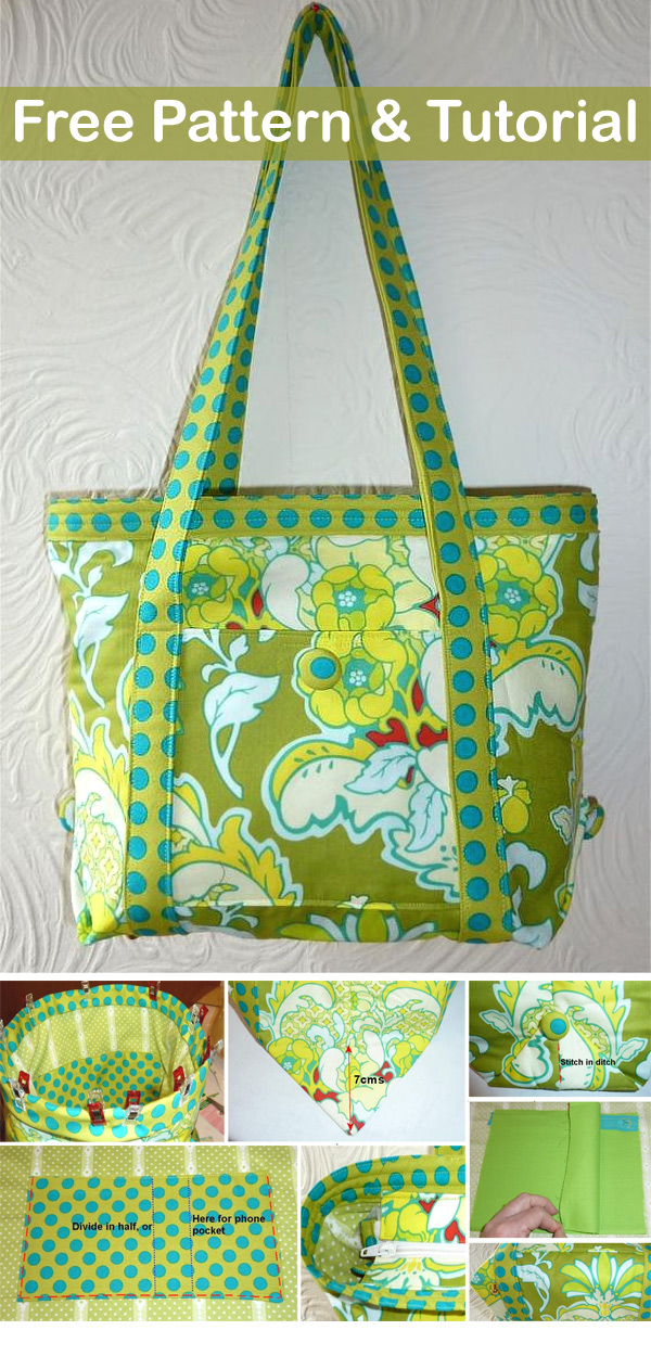 How to make a Tote Bag. Free Pattern + Tutorial