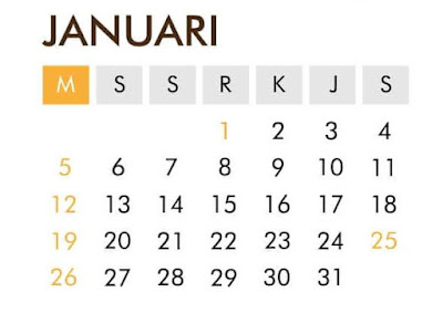 Hari Penting Nasional dan Internasional Bulan Januari 2020, Kalender 2020 Indonesia, Lengkap Dengan Hari Libur Nasional, Tanggal merah, Cuti Bersama, Hari Peringatan Nasional dan Internasional