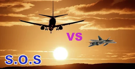 sos entre avión comercial vs avión de combate