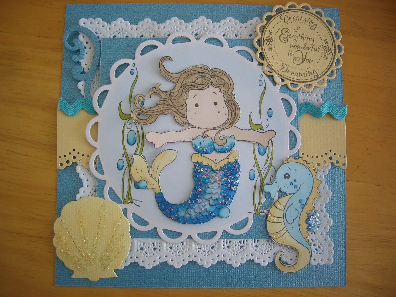 Sarahs Handmade Cardsx: Sparkly Mermaid Tilda