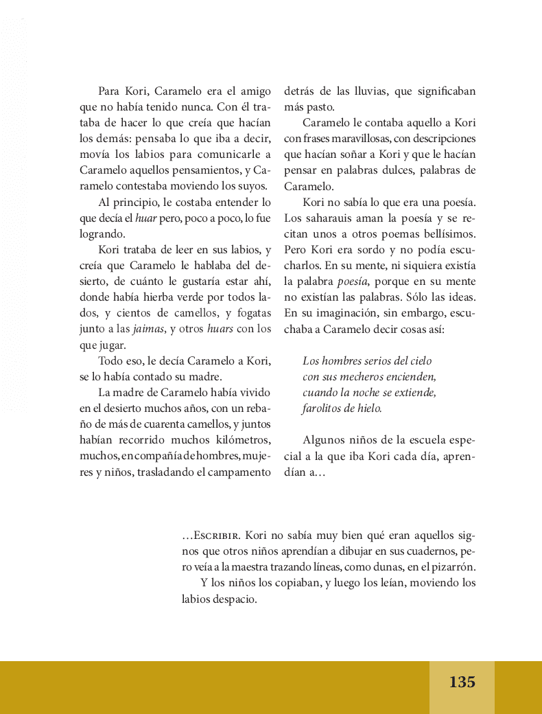 Palabras de caramelo - Español Lecturas 6to 2014-2015