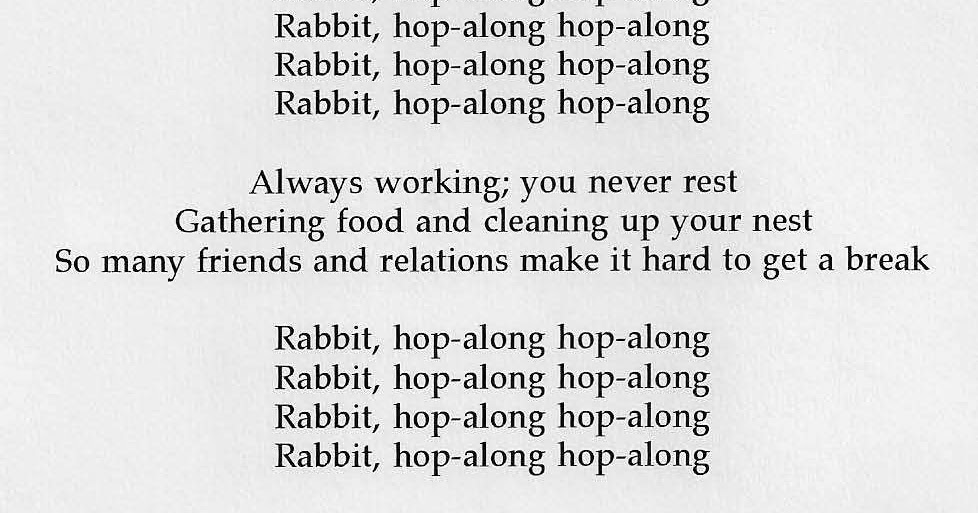 AladdinFoot “Rabbit” lyrics and lead sheet