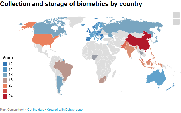 America Is The 4th Worst Abuser Of Biometric Privacy Rights In The World