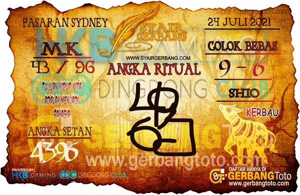 Syair Sidney Hari Ini Sabtu 24072021 Prediksi HK Malam