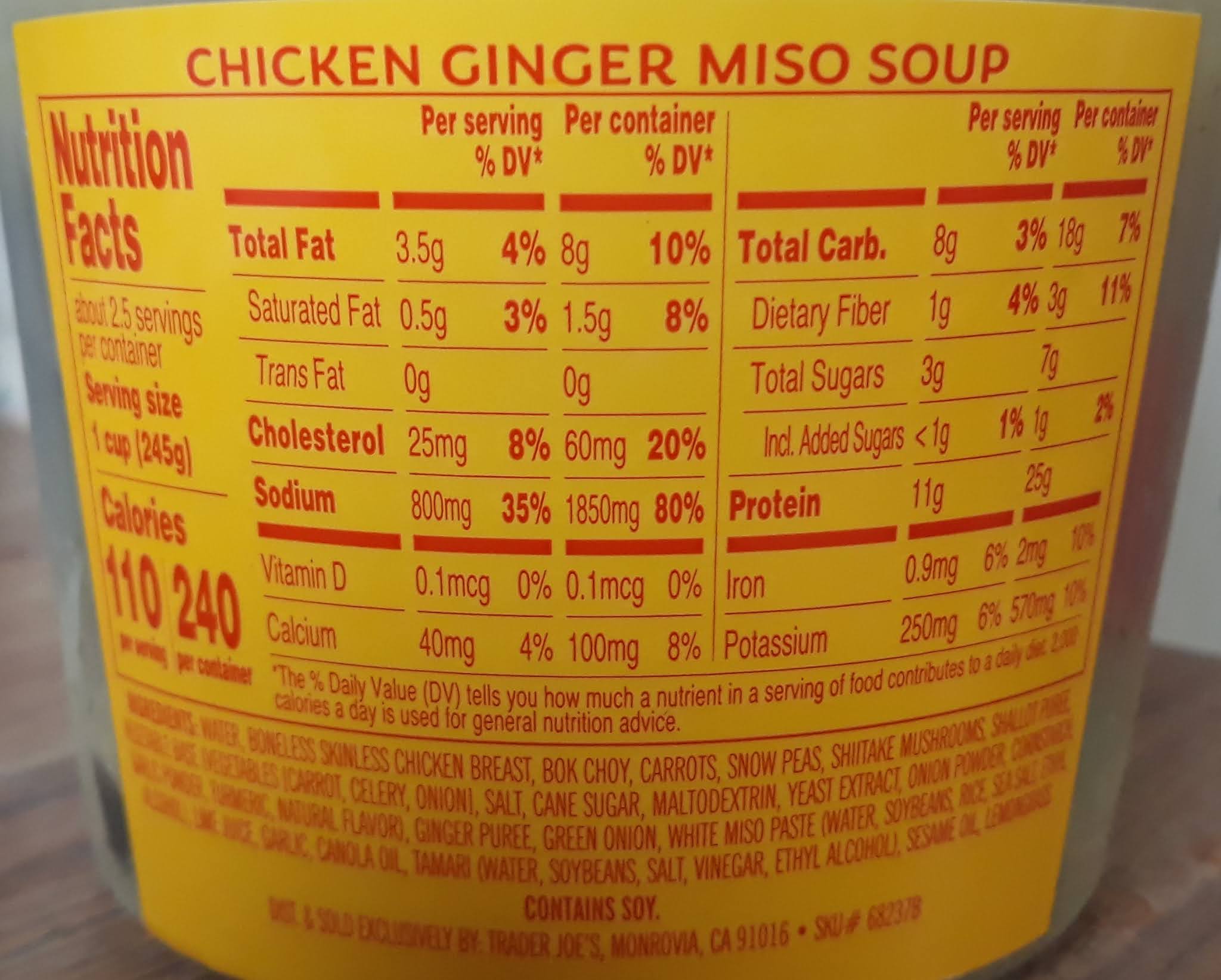What's Good at Trader Joe's? Trader Joe's Chicken Ginger Miso Soup
