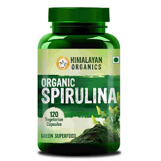 Himalayan Organics Organic Spirulina Veg Capsules - 2000mg Per Serving - Certified Organic