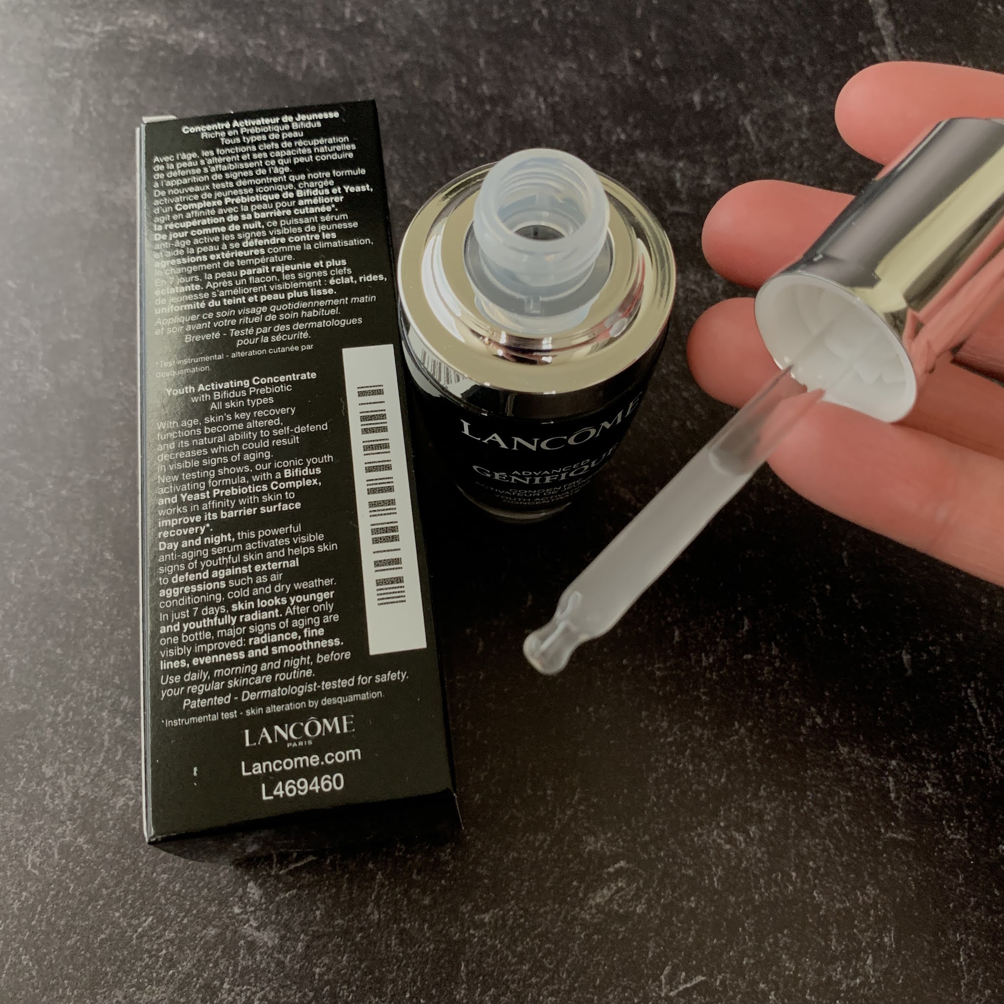 Paris Advanced Genifique Face Serum and Advanced Genifique Yeux