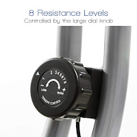 Tension dial knob with 8 magnetic resistance levels on Xterra FB350 Exercise Bike, image