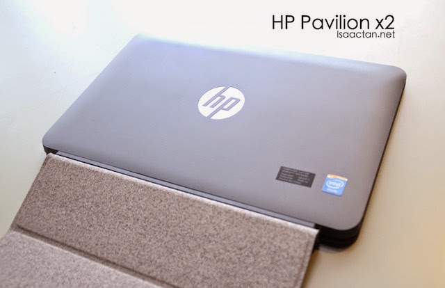 Opening the cover reveals the HP Pavilion x2 