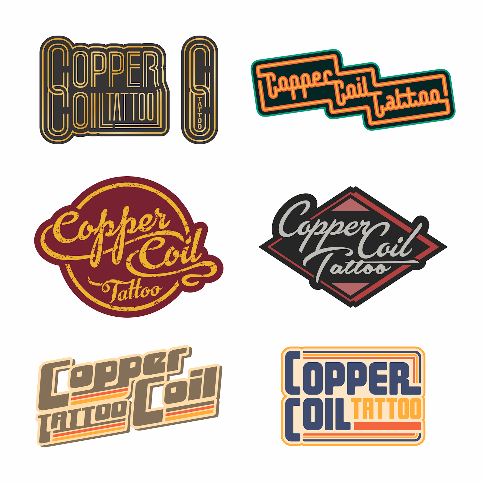 charlie belvin designs Copper Coil Tattoo Logos