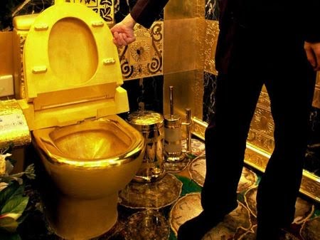 Gold plated toilets