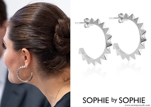 Crown Princess Victoria wore Sophie by Sophie Pyramid hoops