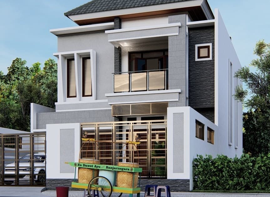 12+ Desain Rumah Minimalis Elegan 2 Lantai PNG  Model Hunian