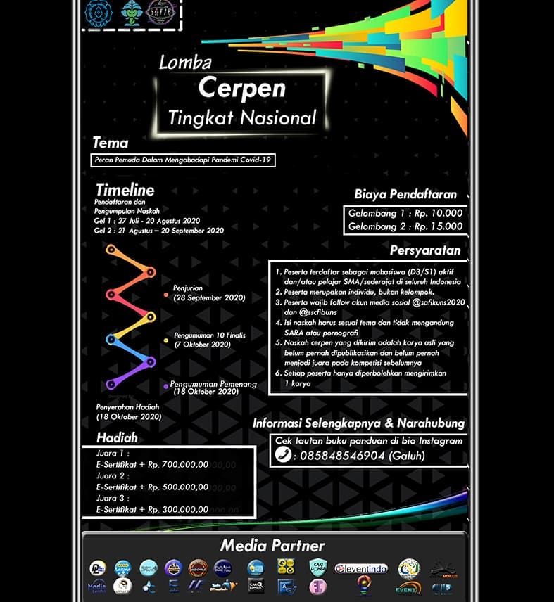 Lomba Menulis Cerpen Tingkat Nasional Fib Uns Safik 2020 Sarasati Community Fakultas Ilmu Budaya Universitas Sebelas Maret Info Lomba Menulis