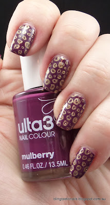 Ulta3 Mulberry and Gold Rush Fever stamping