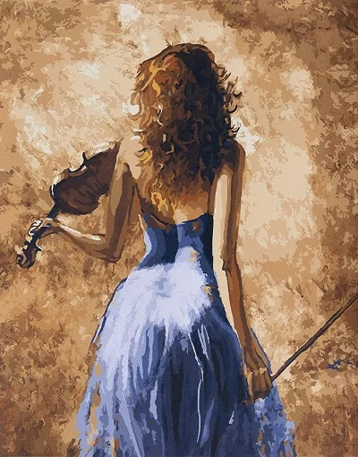 Woman Plays Violin -fine art gallery