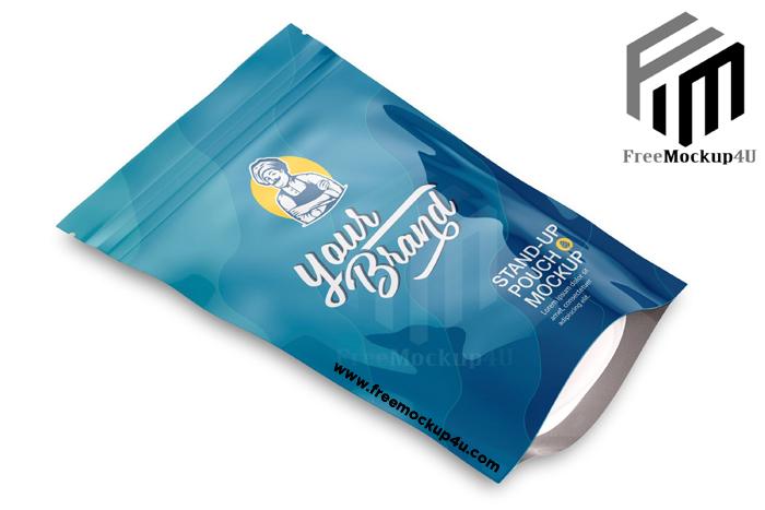 Matte Glossy Stand Up Pouch Mockup Design 3D Rendering