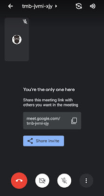 copy the google meet code