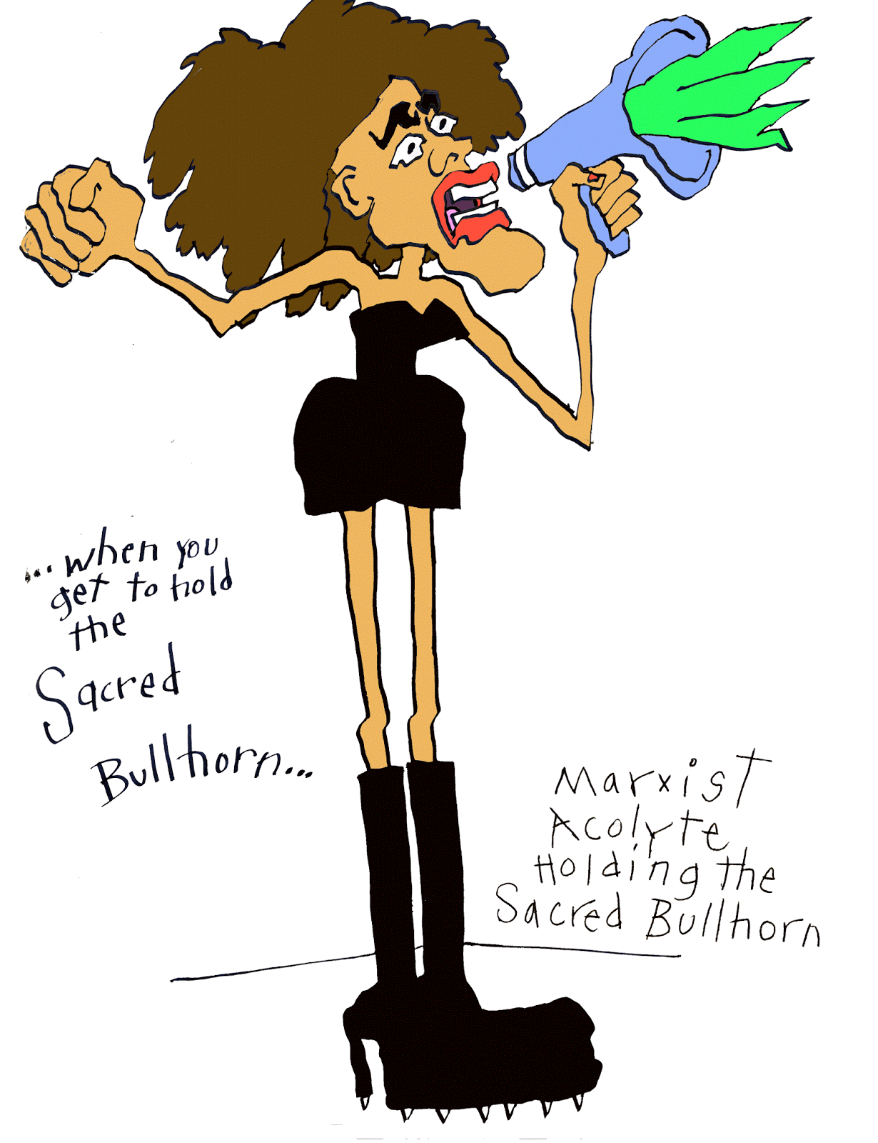 Dorrie's Comics and Cartoons The Sacred Bullhorn Victim